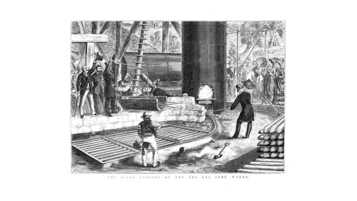 791px the first casting at the lal lal iron works slvb 